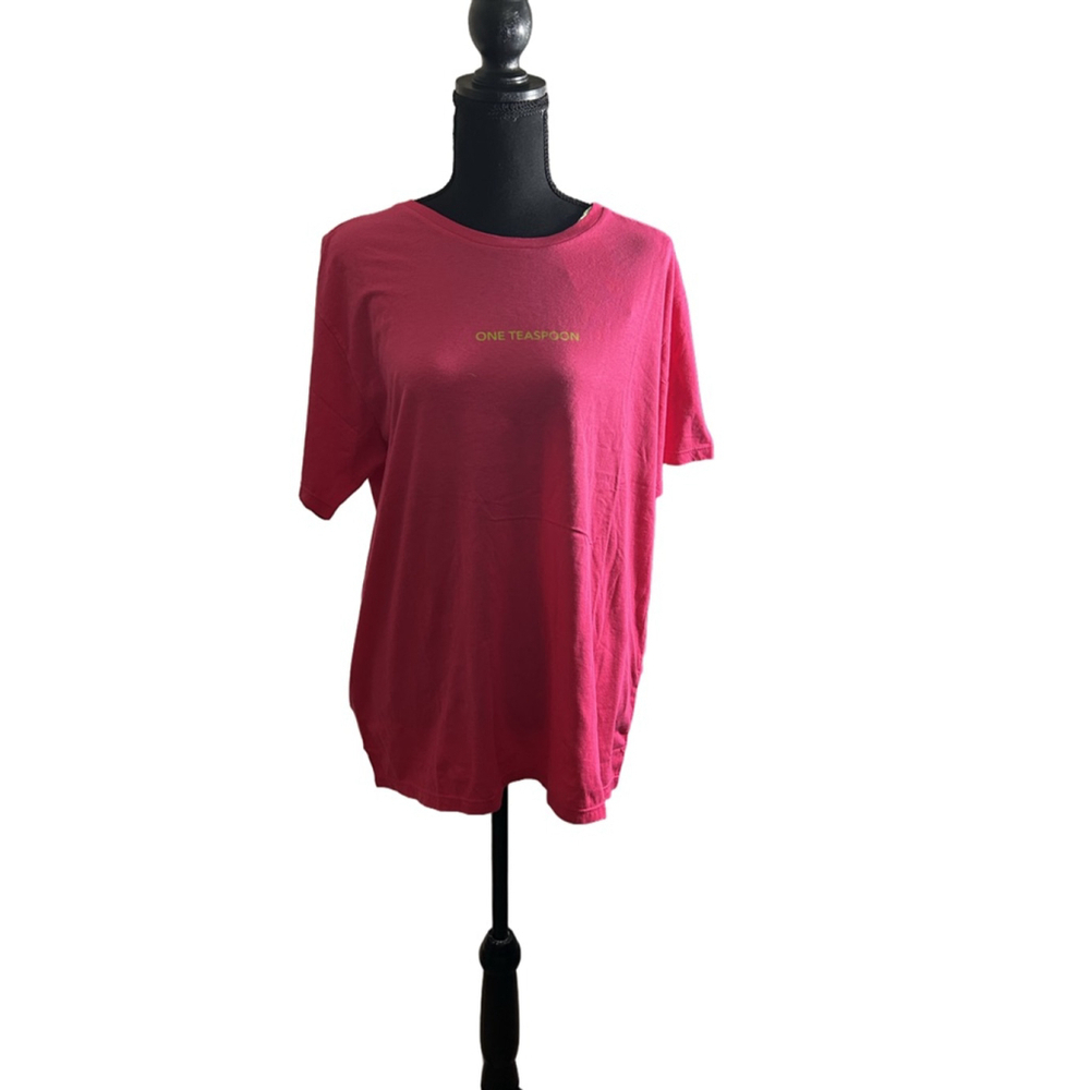 One Teaspoon Vibrant Pink w/ Neon Print Streetwear Style Relaxed Fit